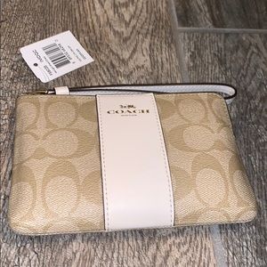 Coach monogram wristlet NWT